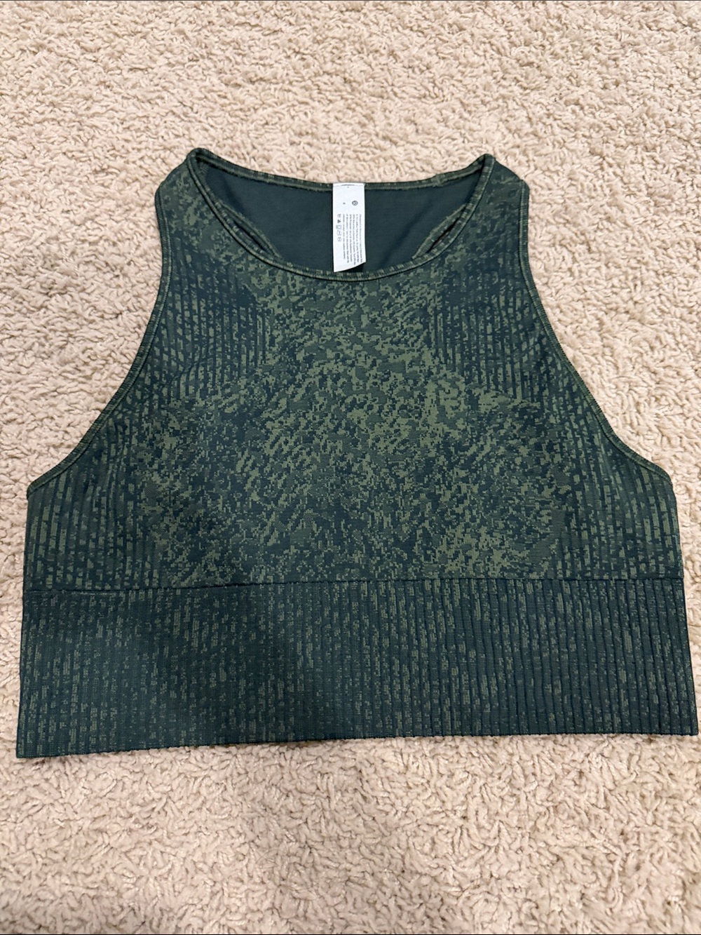 lululemon athletica Ebb to Train Bra c/d 8 Green Twill